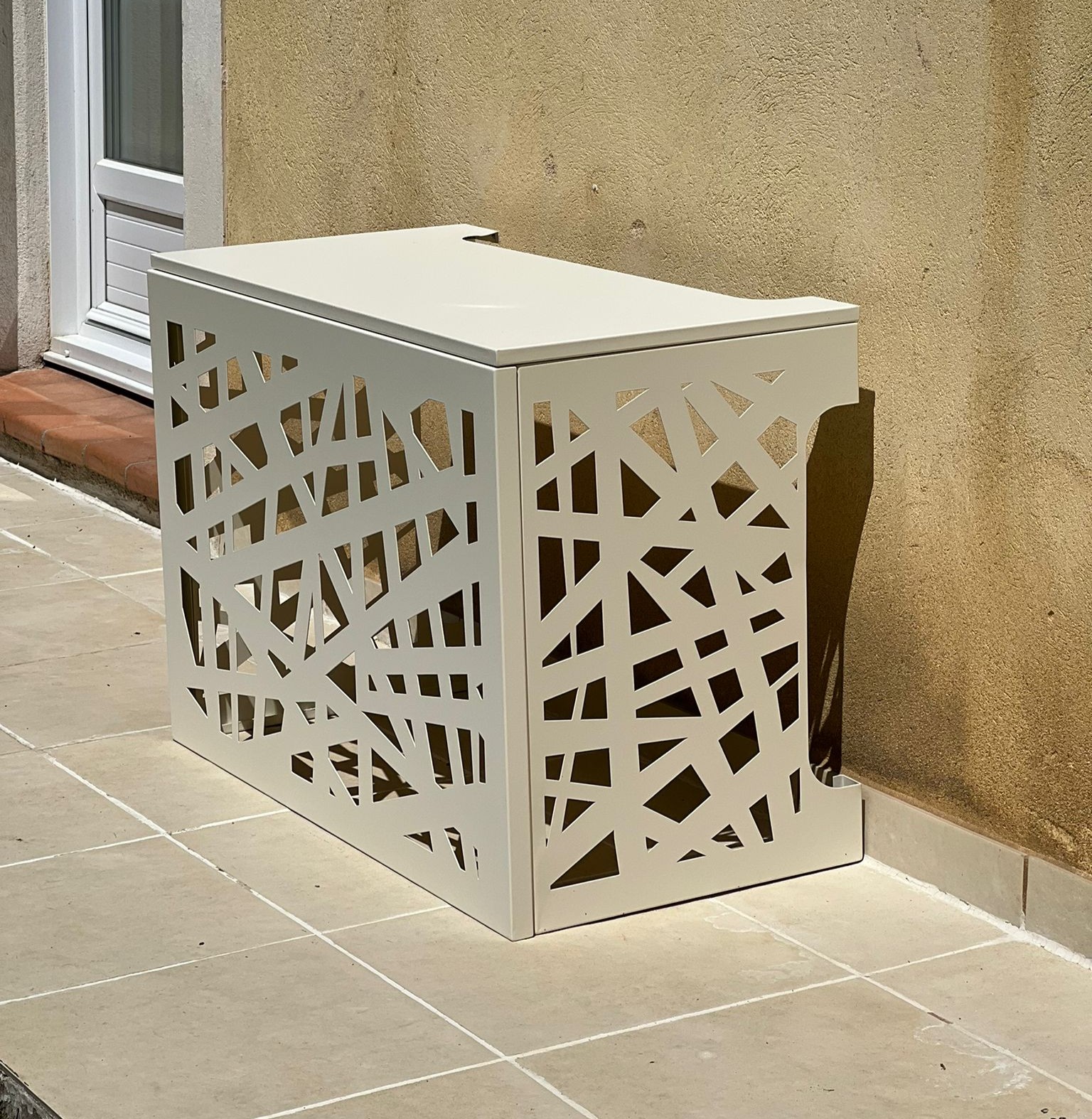UnderCovers Laser Cut Medium aluminum AC cover, 12,000–18,000 BTU size